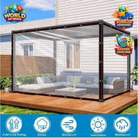 Abdeckplane Wasserdicht 2X2M Transparent Tarp FüR Balkon GartenmöBel Windschutz