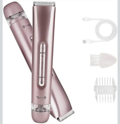 Bikini Trimmer Damen, Damenrasierer, Elektrorasierer für Damen, 2-in-1 Wet & Dry 