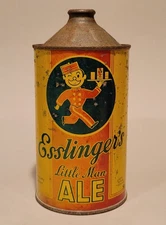 ESSLINGER'S LITTLE MAN ALE QUART CONE TOP BEER CAN PHILADELPHIA 