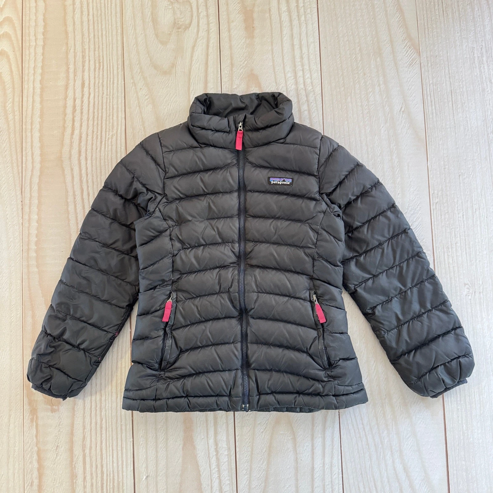 Patagonia Girls Duck Down Insulated Sweater Puffer Jacket Size M 10 Navy