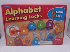 Lakeshore Alphabet Learning Locks Toy 26 Locks Keys COMPLETE w/ Box Preschool