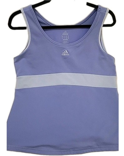 Adidas Clima365 Women's Athletic Sleeveless Tank Top L Periwinkle Blue, Lined - Picture 2 of 14