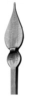 Zaunspitze Spitze Schmiedeeisen HöHe: 200 Mm Material: 12X12 Mm Stahl S235JR Roh