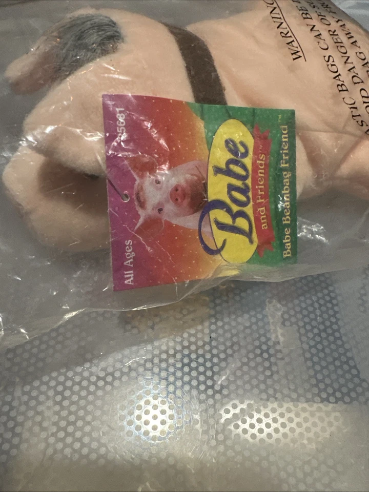 Vintage 1998 Babe Pig In The City Plush Beanbag Toy Beanie And Friends New - Image 2 of 3