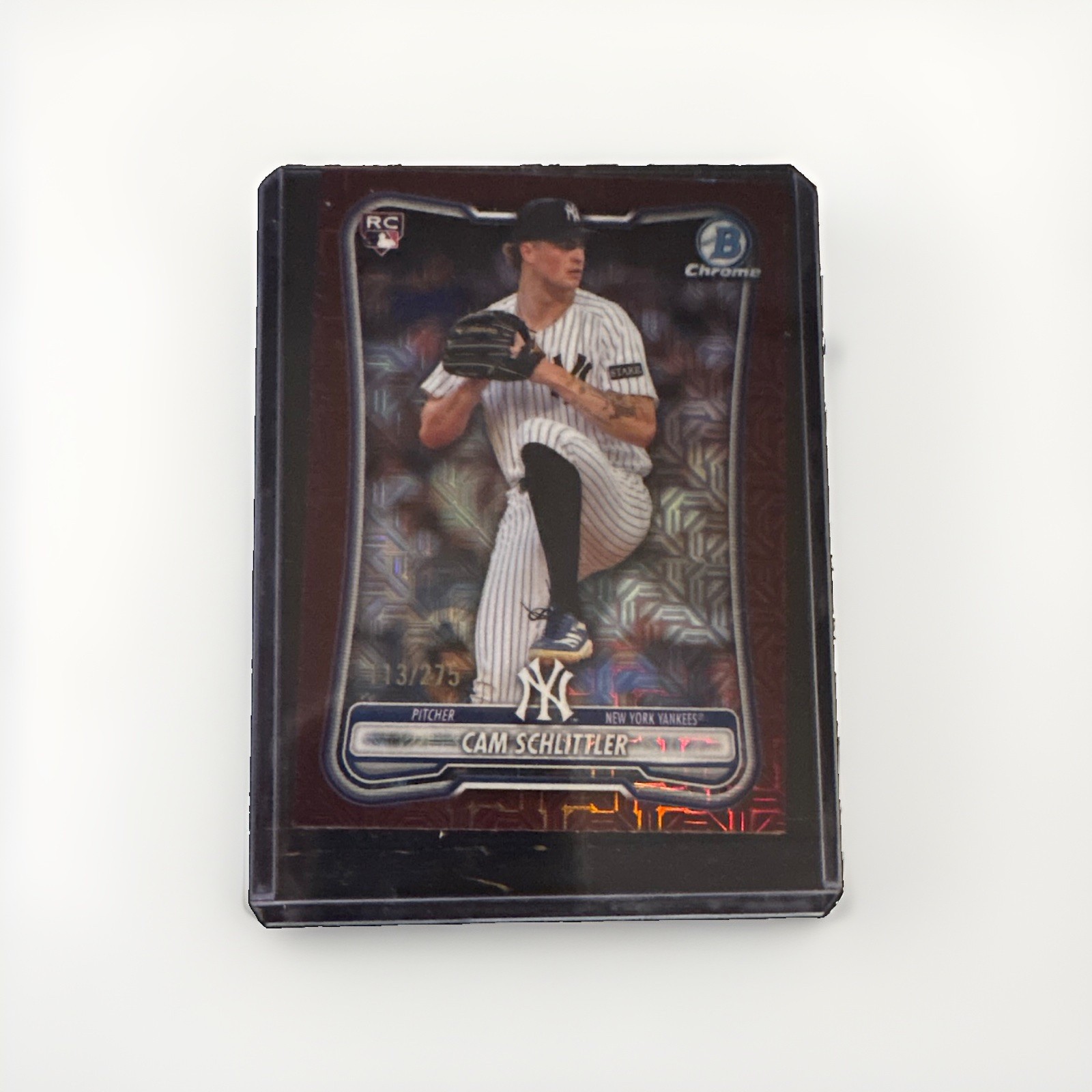 2026 Bowman Chrome CAM SCHLITTLER Burgundy Mojo Refractor  95/275 Yankees #53 RC