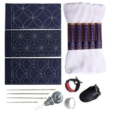 Sashiko kit Yokota Sashiko Thread Needles Template Yume Fukin English Manual Thi