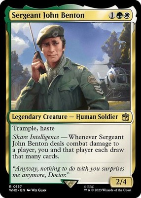 1x Sergeant John Benton - Universes Beyond: Doctor Who - NM  -  MTG
