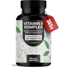 High-dose vitamin B complex - 365 tablets - With 8 B vitamins (B1, B2,...