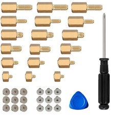 M2 SSD Screw Standoff Kit NVMe PCIe Motherboard Mounting 36pc Brass