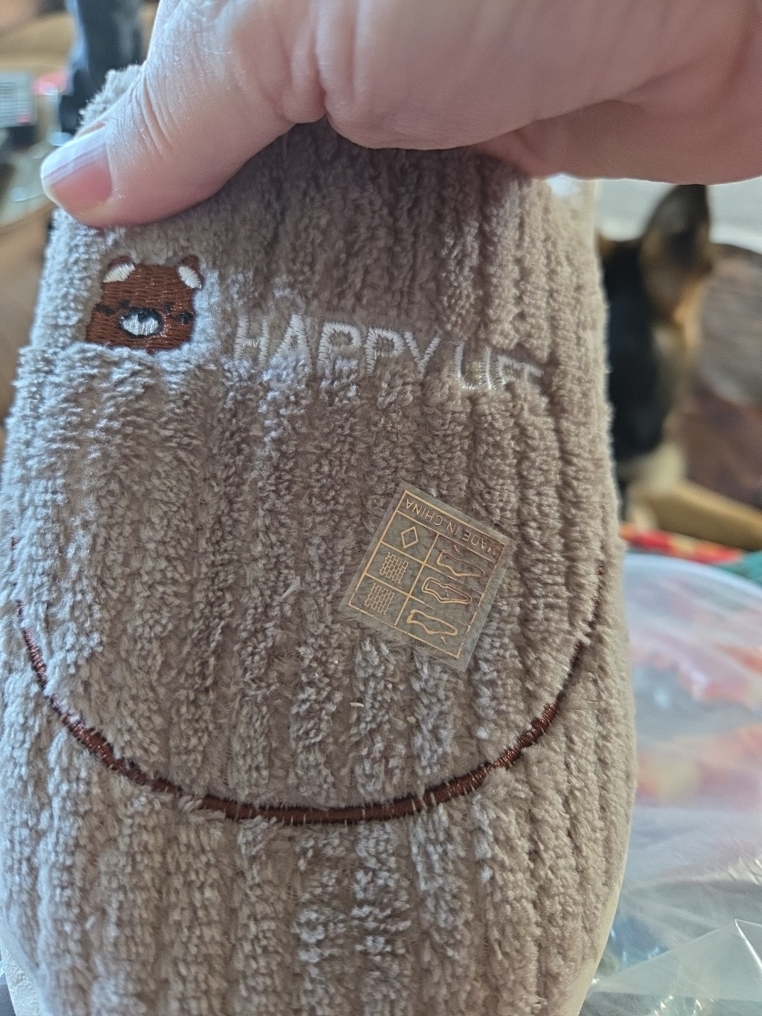 SAOLA Pantofole marroni "HAPPY LIFE" CON SUOLA INTERNA ESTERNA TAGLIA EU 44 45