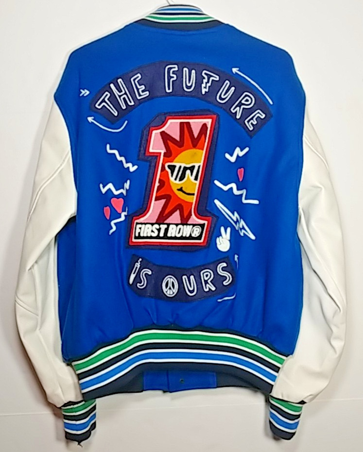 First Row Varsity Jacket Medium Blue Streetwear P… - image 2
