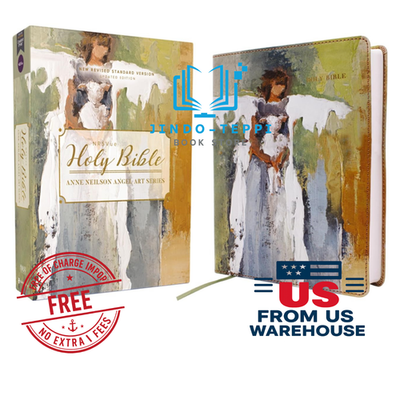 #ad NRSVue Holy Bible Anne Neilson Angel Art Green Leathersoft 2024 $33.99