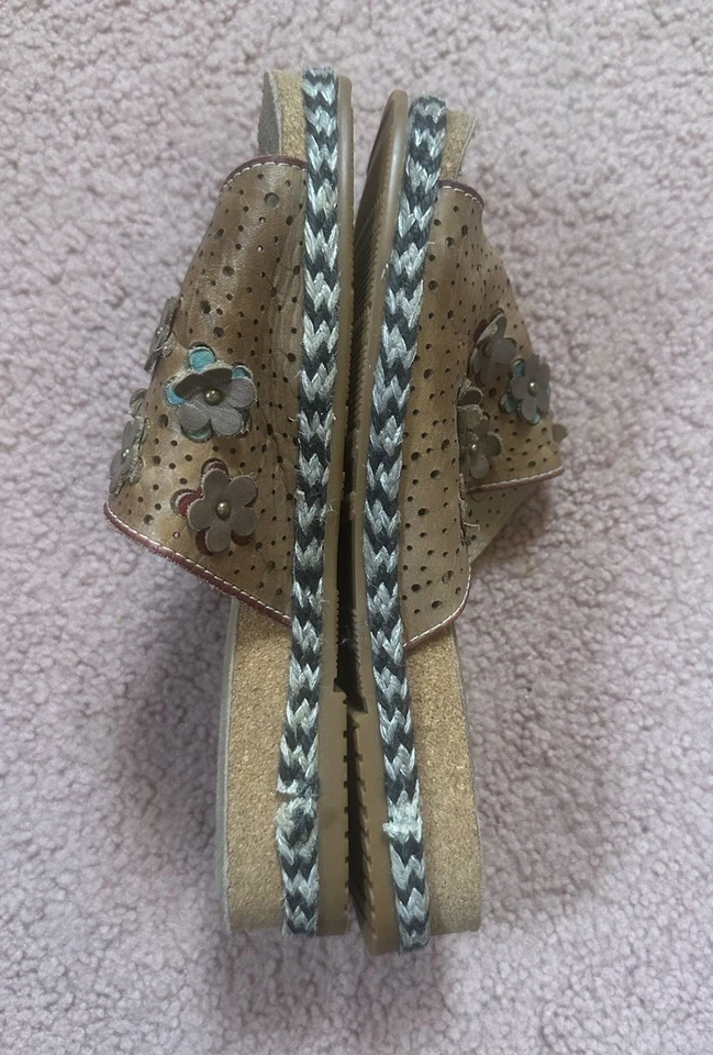 Spring Step L’Artiste Purea Floral Slide Size 36 Flower Leather - Image 3 of 4