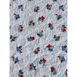 Vintage baby Mickey and Minnie, Disney quilt crib, infant blanket