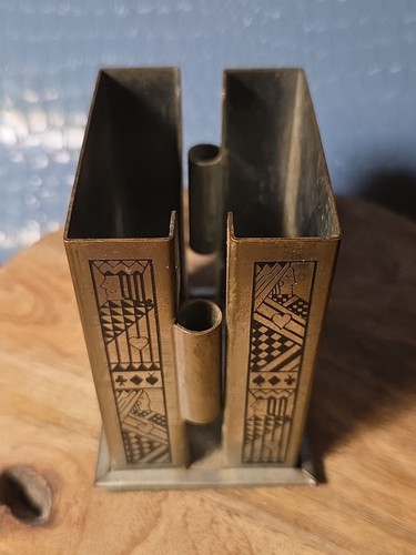 🃏Vintage Art Deco Playing Cards Holder Double Deck & Pencil Holder - Bild 4 von 6
