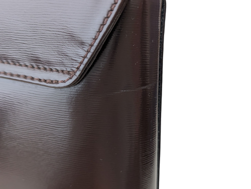 Yves Saint Laurent Handtasche Leder dunkelbraun Vintage YSL - Bild 23 von 24
