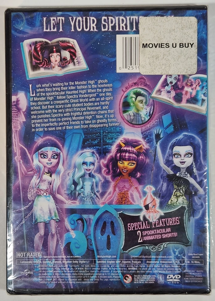 Mattel Monster High: Haunted (DVD, 2015) - Image 2 of 2