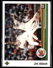1989 Upper Deck Jim Abbott #755 NM Rookie Card RC. rookie card picture