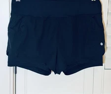 Layer8 Women Size Small Quick-Dry Black Athletic Running Shorts EUC