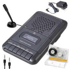 Portable Cassette Player Tape Recorder. Record to Cassettes via Mic or Aux in...