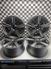 Sport Edition 17x8 Rims 5 spoke Wheels 5x108 Bolt Pattern Titanium Grey