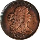 1804 Draped Bust Half Cent — photo from another recent sale
