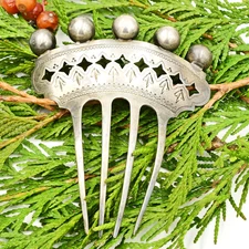 Sterling Silver Victorian Designer Dominick & Haff Unique Hair Comb Accessory