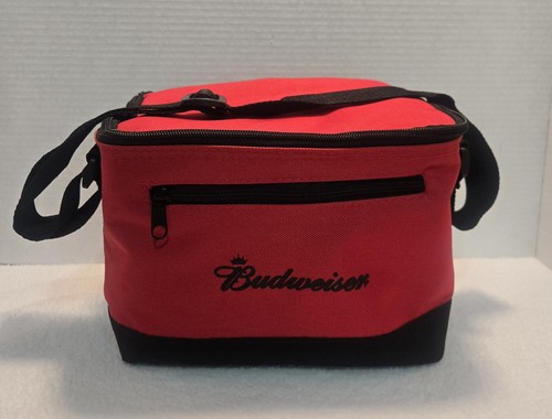 Insulated Budweiser Red Cooler Bag Caring Case With Starp