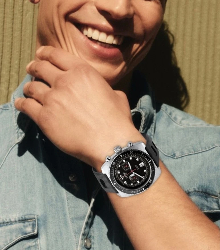 Men Zodiac Vintage Sea Dragon 3 Chronograph ZO2240 Limited Ed. Watch Black Dial - Image 3 of 4