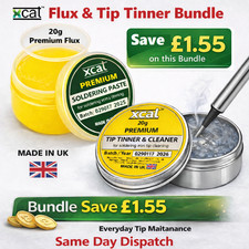 Soldering Flux Paste & Tip Tinner Bundle Premium Tip Cleaner Set by Xcat