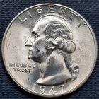 1947 S Washington Quarter 25c Silver BU UNC GEM Brilliant Uncirculated #97339