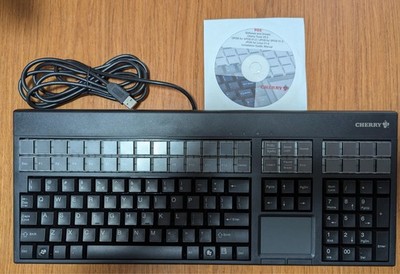 New Cherry G86-71401EUADAA LPOS Wired Programable Keyboard w/ Touchpad (no box)