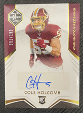 2019 PANINI LIMITED COLE HOLCOMB #235 ROOKIE AUTO #ed 91/199