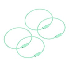 4Pack Cable Key Rings, 6-inch 155mm Wire Keychain Twist Loops, Mint Green