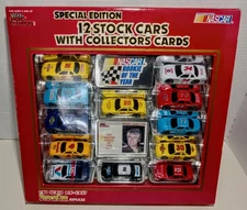Nascar Collectors Ed. Racing Champions-12 Stock Cars w/Collectors Cards-1991-NEW
