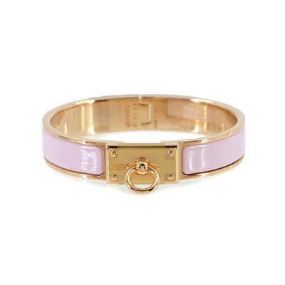 HERMES Clic Anneau Bangle Rose Dragee Pink gold Accessory 90293360