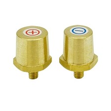 M6 Thread Male Brass Battery Terminal Charging Posts, M6 1 Pair M6 Male Brass