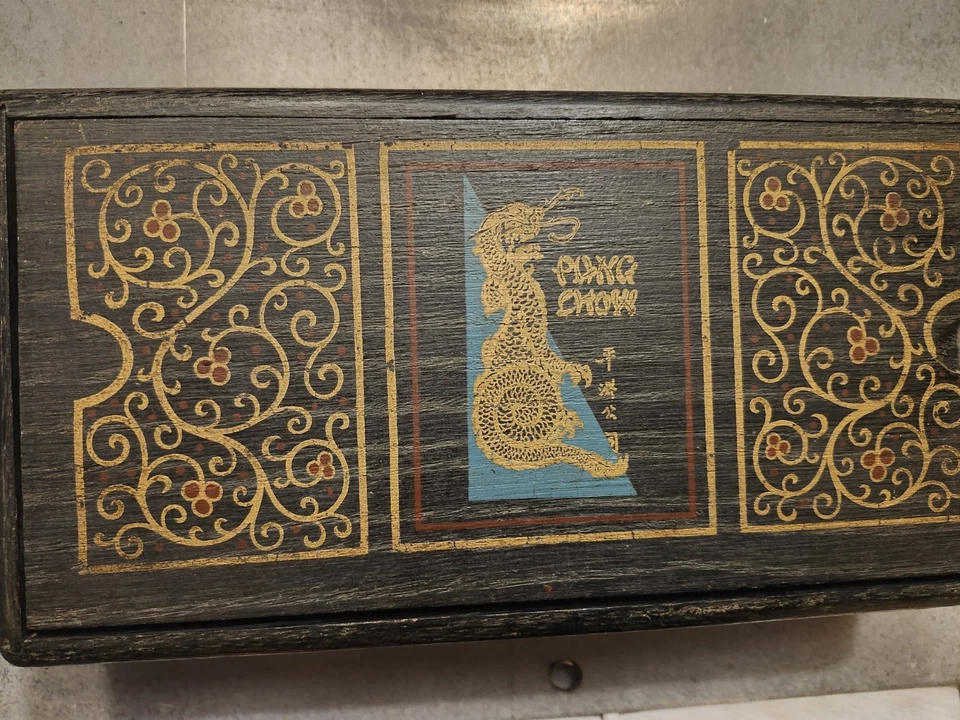 Vintage PUNG-CHOW Inc. Mah Jongg celluloid set in wooden box 1923 - Image 3 of 4