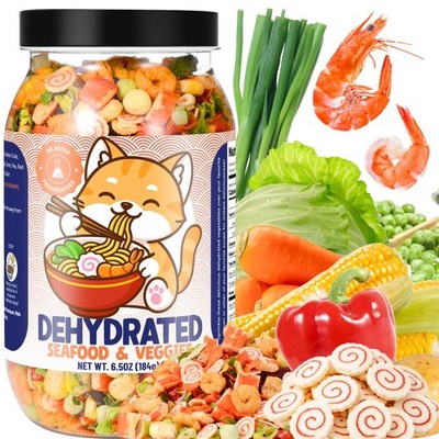 6.5oz FreezeDried Seafood & Vegetable Mix 100% Natural Dehydrated Ramen Topping