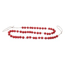 5FT WD RED BEAD GARLAND  24