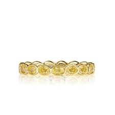 1.90ct Fancy Yellow Oval Cut Diamond Bezel Et...