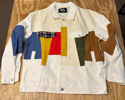 Aelfric Eden Gradient Patchwork Button Down Shirt Size Small NWOT