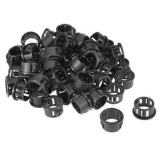 56pcs 16mm Mounted Dia Snap in Cable Hose Bushing Grommet Protector Black