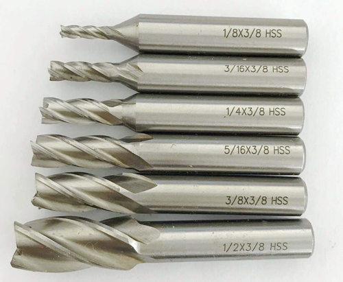 Single End 4 Flute Center Cutting End Mill 6PCS Set 1/8",3/16",1/4",5/16",3/8",1 - 第 3/12 張圖片