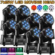 105W RGBW 7 LED Moving Head Light DMX Stage DJ Show Disco Party Bar Lighting US