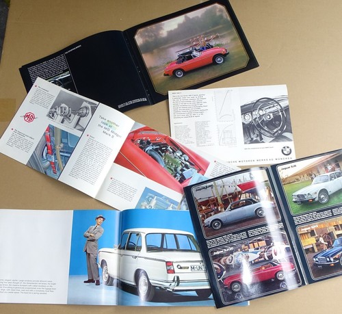 5 vintage Car brochures/spec sheets - 1965 & 1979 MG, 1965 BMW & 1976 Jaguar - Picture 6 of 6