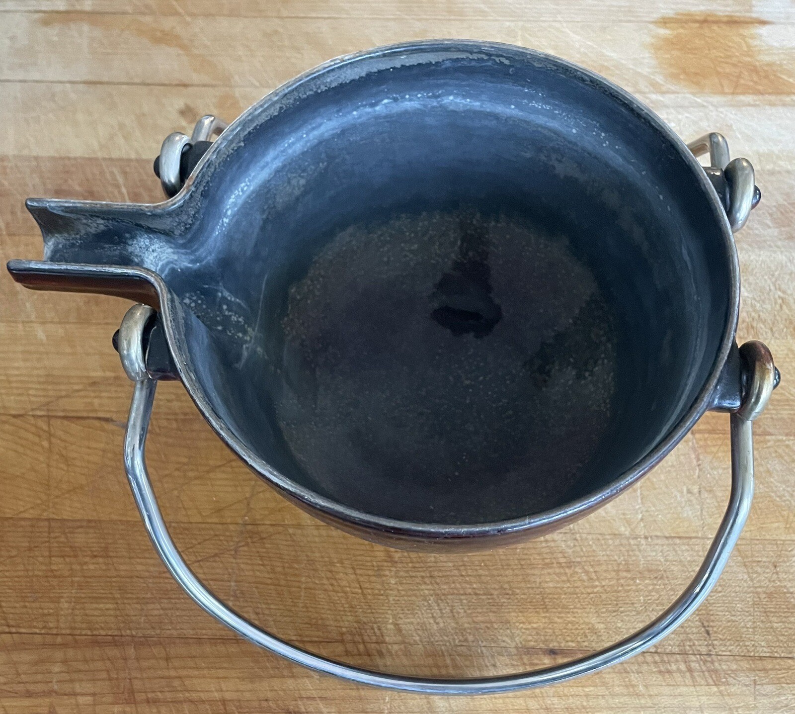 Enameled Cast Iron Teapot Kettle, Staub Discontinued Color Aubergine