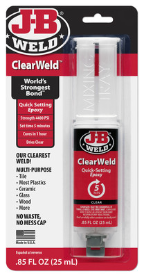 JB Weld 50112 Clear Weld Quick Setting Epoxy 25 Ml