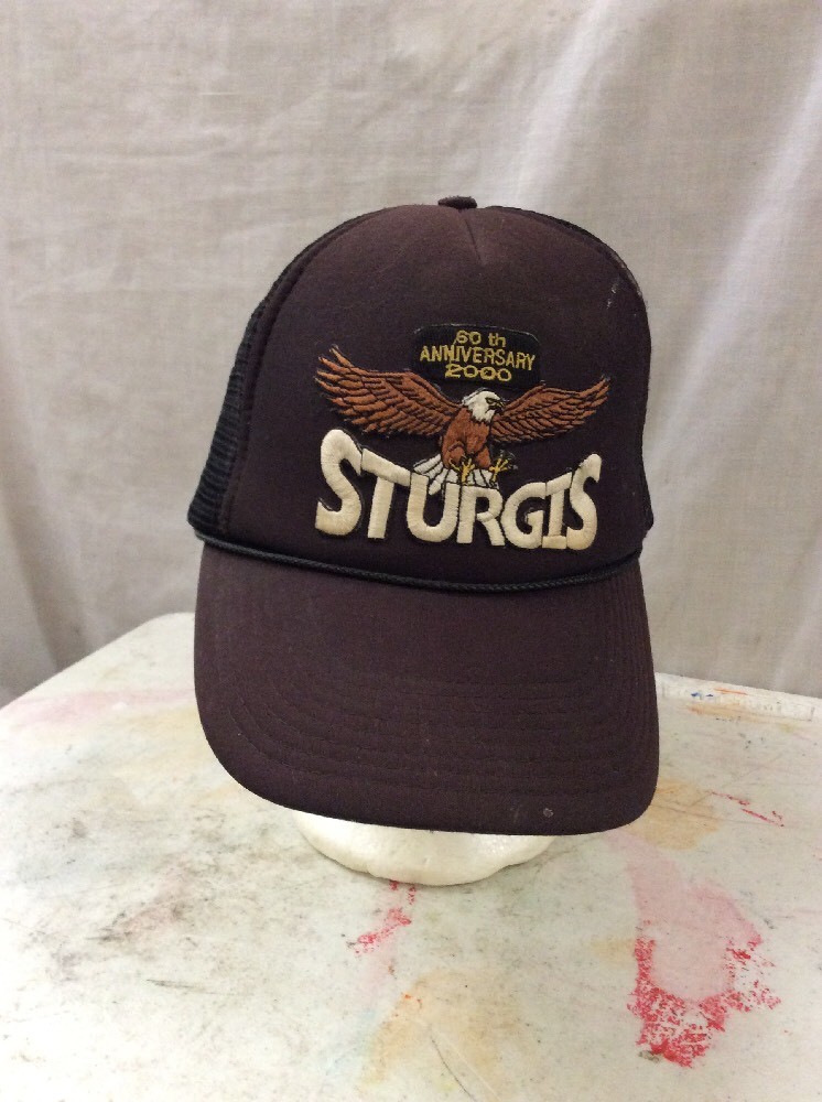trucker hat baseball cap Vintage Sturgis 60th Anniversary