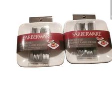 2 sets of Mini Appetizer Sets FARBERWARE 5 X 5” plates